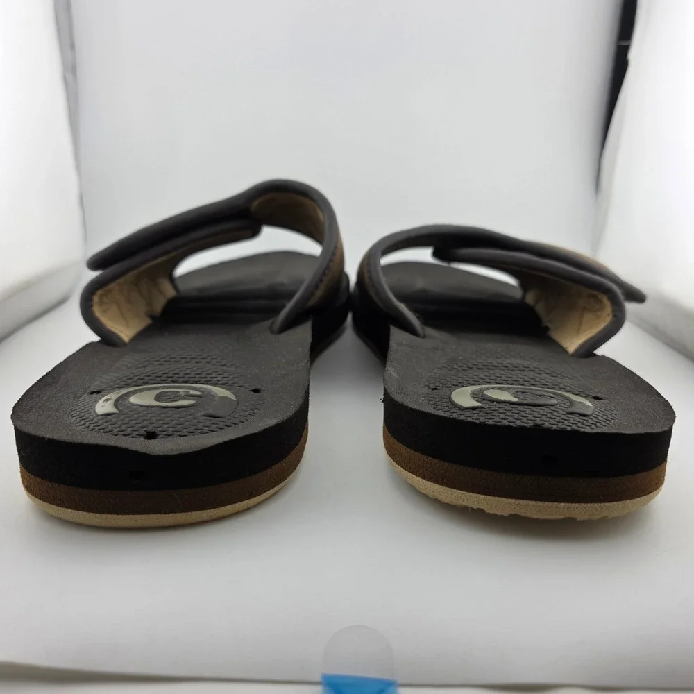 Cobian GTS Draino Slide Sandals Adjustable Strap Mens 13 Brown Comfort Beach